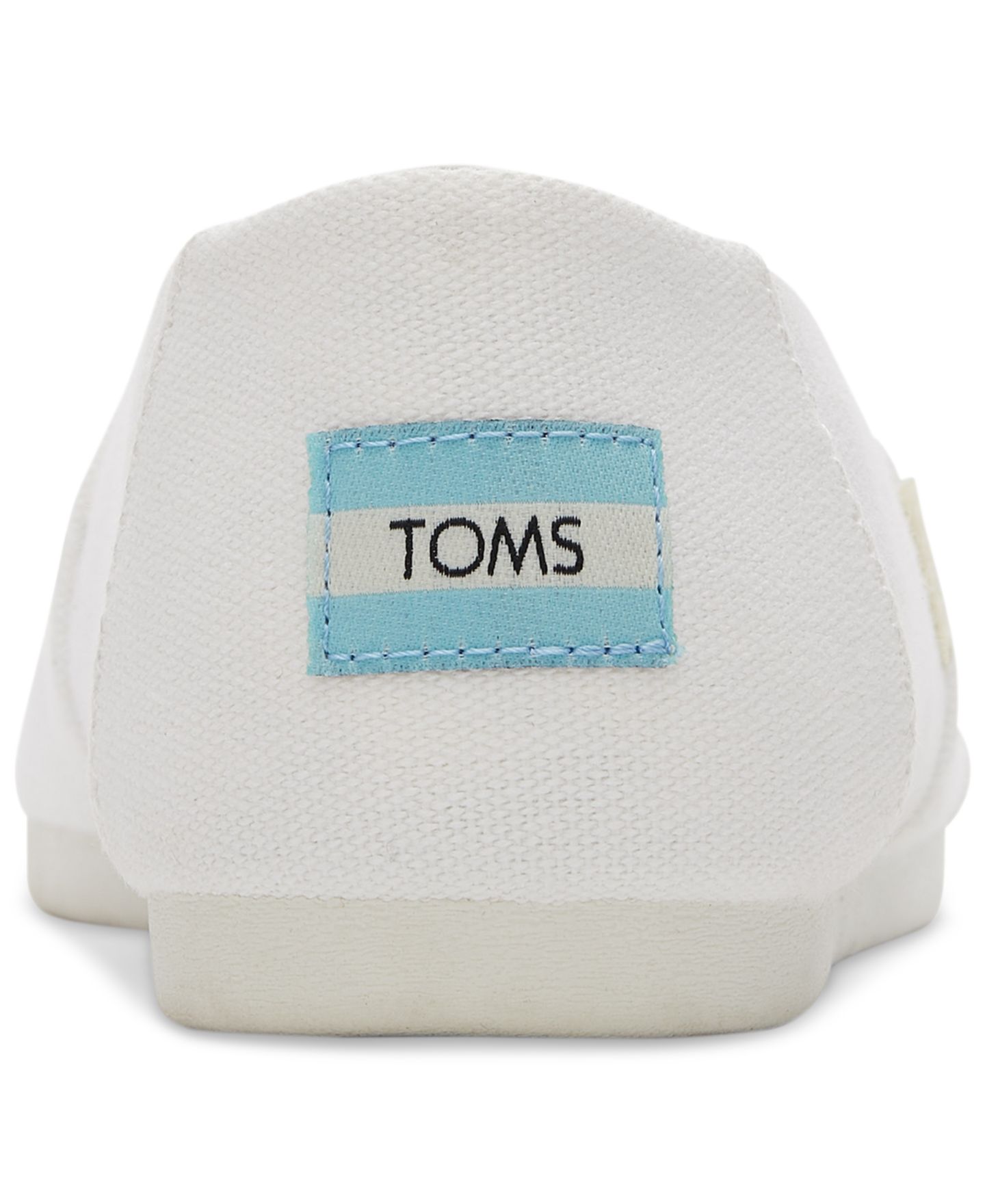 Женские балетки TOMS Alpargata Slip-On Flats, цвет: Белый холщовый — фото 3