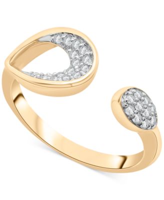 Wrapped - Diamond Cut-Out Cuff Ring (1/6 ct. t.w.) in 14k Gold
