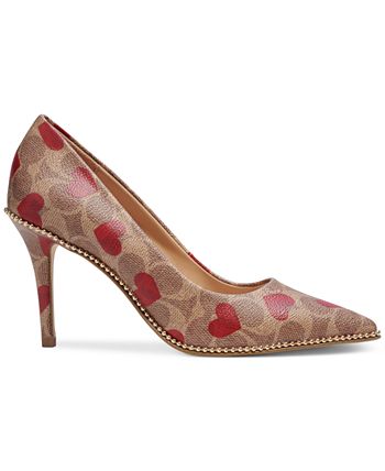 Coach Women S Waverly Hearts Beadchain Pumps Reviews Heels Pumps Shoes Macy S