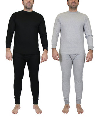 Galaxy By Harvic Men's Winter Thermal Top and Bottom, 4 Piece Set - Macy's