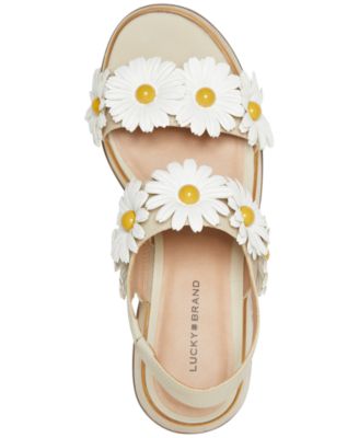 Lucky Brand Women's Juleii Daisy Wooden Sandals - Macy's
