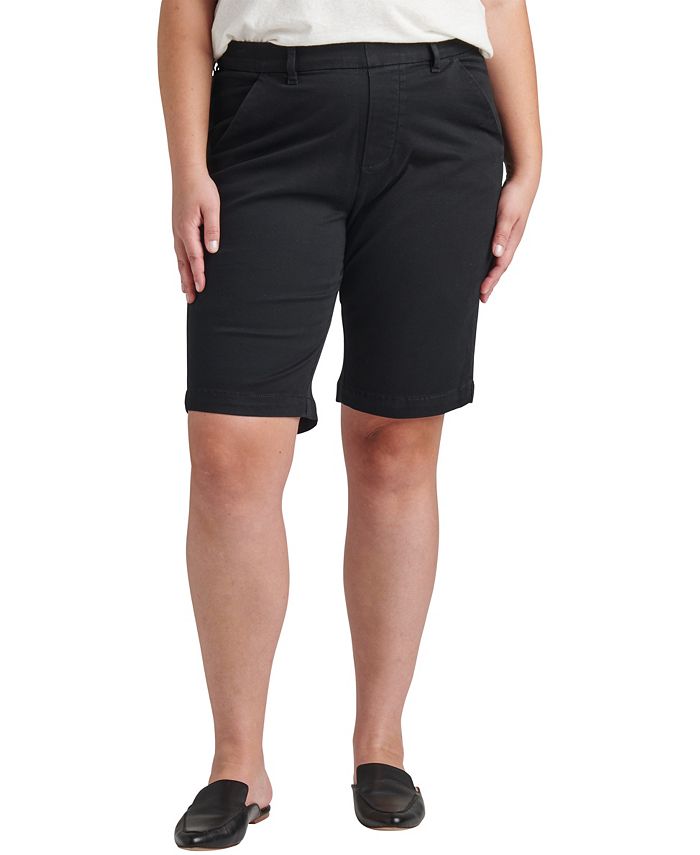 JAG Plus Size Maddie Mid Rise Bermuda Pull-On Shorts - Macy's