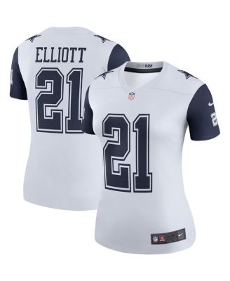 Women s Nike Ezekiel Elliott White Dallas Cowboys Color Rush Legend Player Jersey Macy s