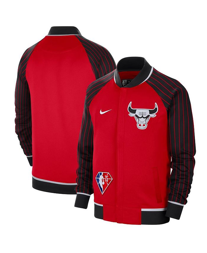 Nike Men's Red, Black Chicago Bulls 2021/22 City Edition Therma Flex ...