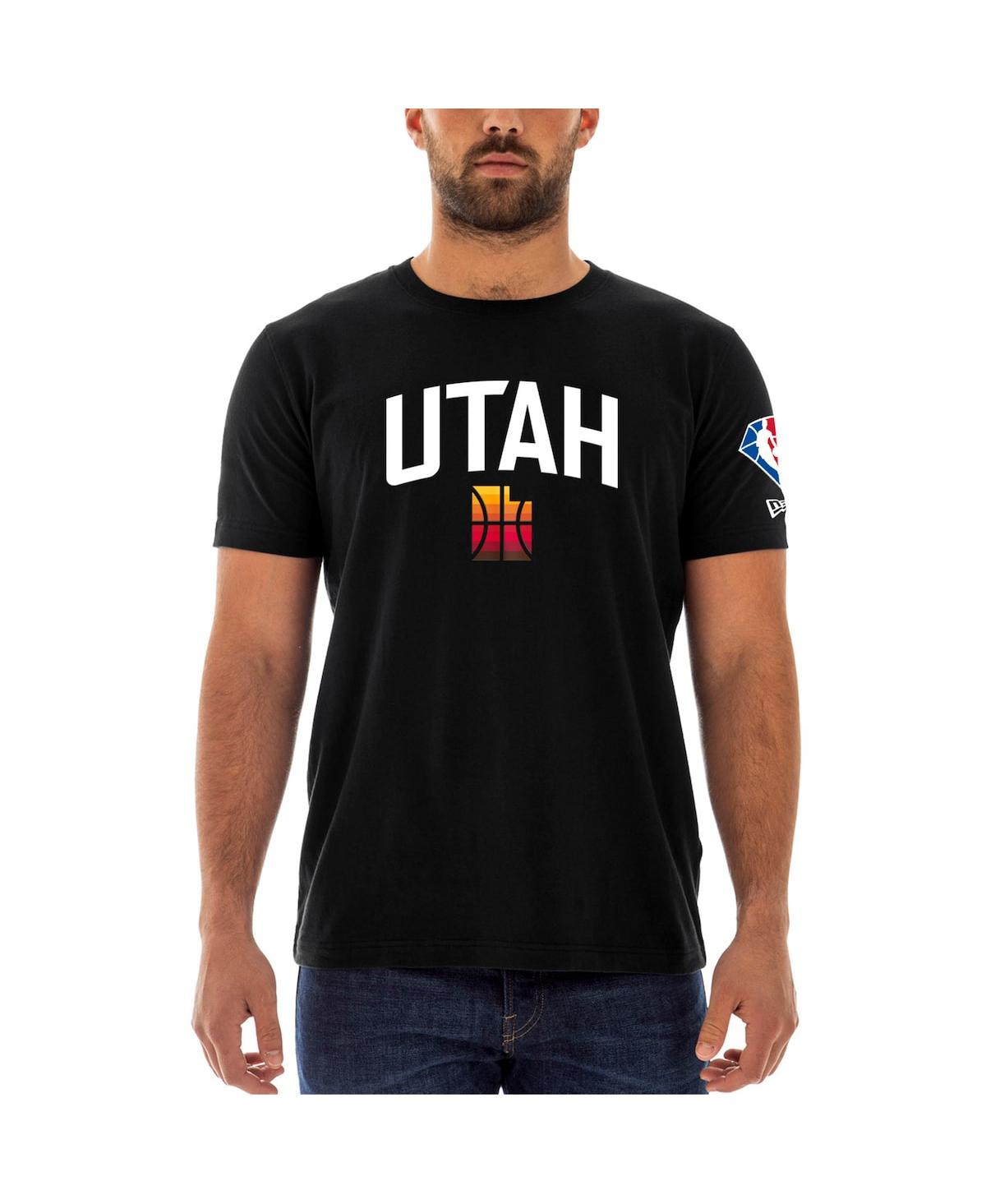 Men's New EraUtah Jazz 2021/22 City Edition Brushed Jersey T-shirt - Black