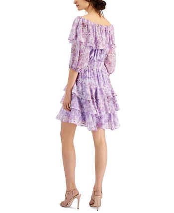 Taylor Petite Convertible Ruffled A-Line Dress - Macy's