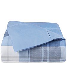 Essentials by Martha Stewart Collection Reversible Plaid Twin Comforter, Created for Macy's 