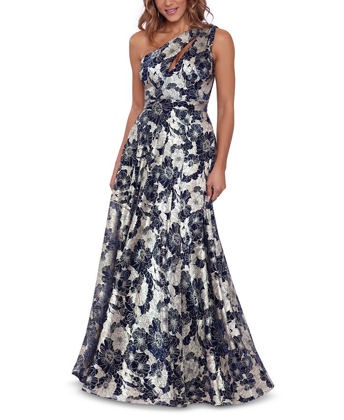 B & Adam B&A by B and Adam Ruched Halter Gown - Macy's