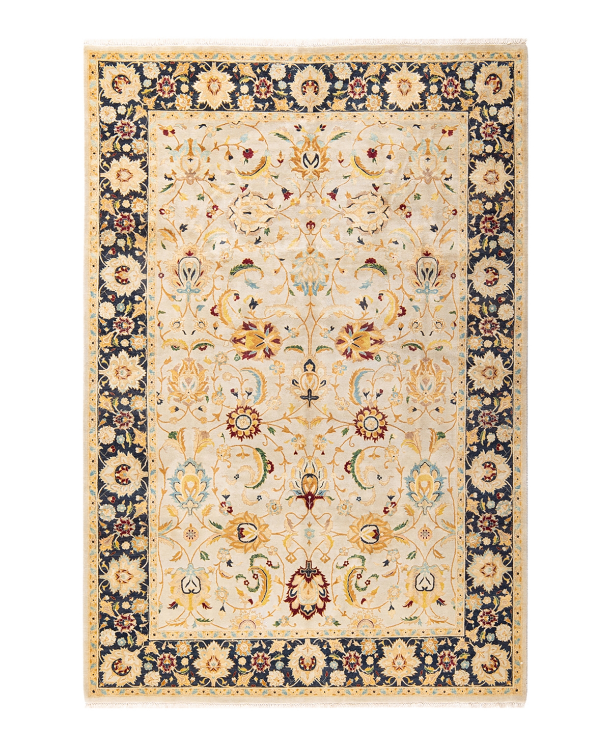 Closeout! Adorn Hand Woven Rugs Mogul M12563 6'2in x 9'1in Area Rug - Ivory