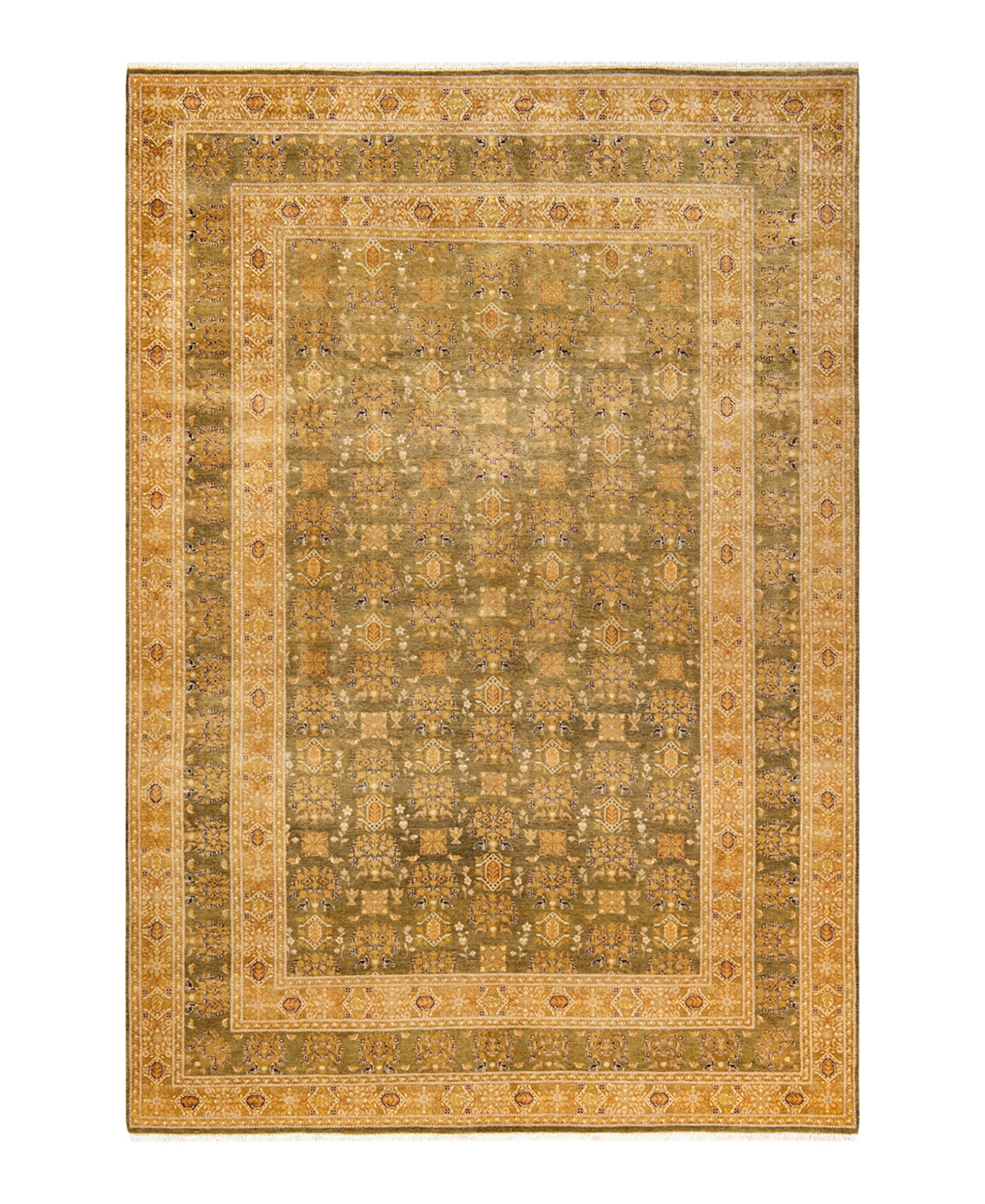 Closeout! Adorn Hand Woven Rugs Mogul M145069 6'2in x 8'10in Area Rug - Green