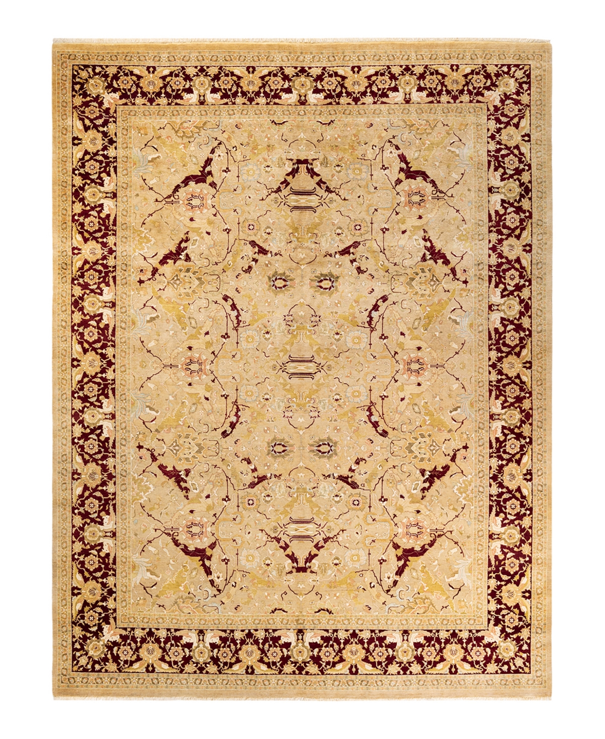 Closeout! Adorn Hand Woven Rugs Mogul M1406 9'2in x 12'6in Area Rug - Yellow