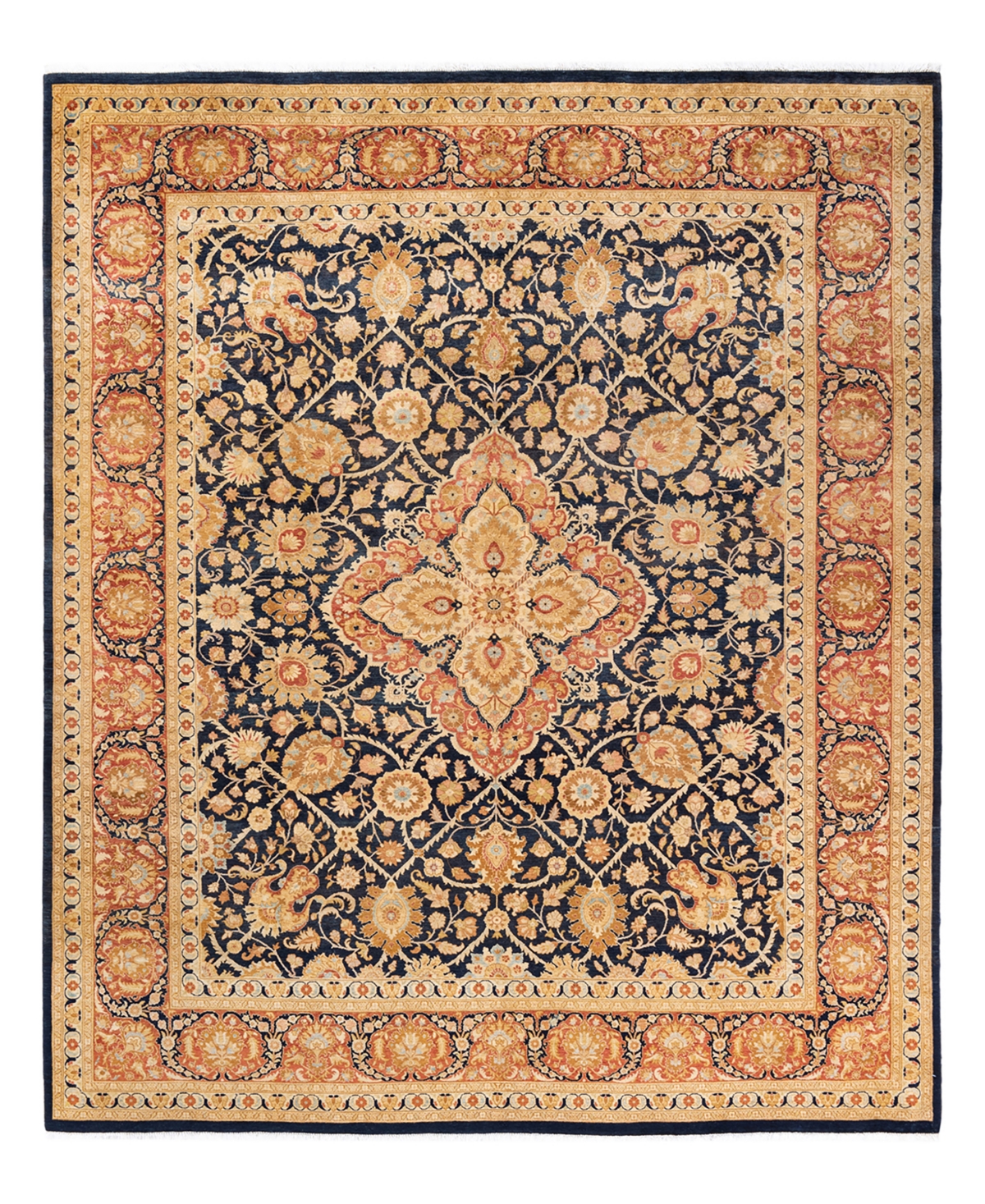 Closeout! Adorn Hand Woven Rugs Mogul M1190 8'1in x 9'10in Area Rug - Blue
