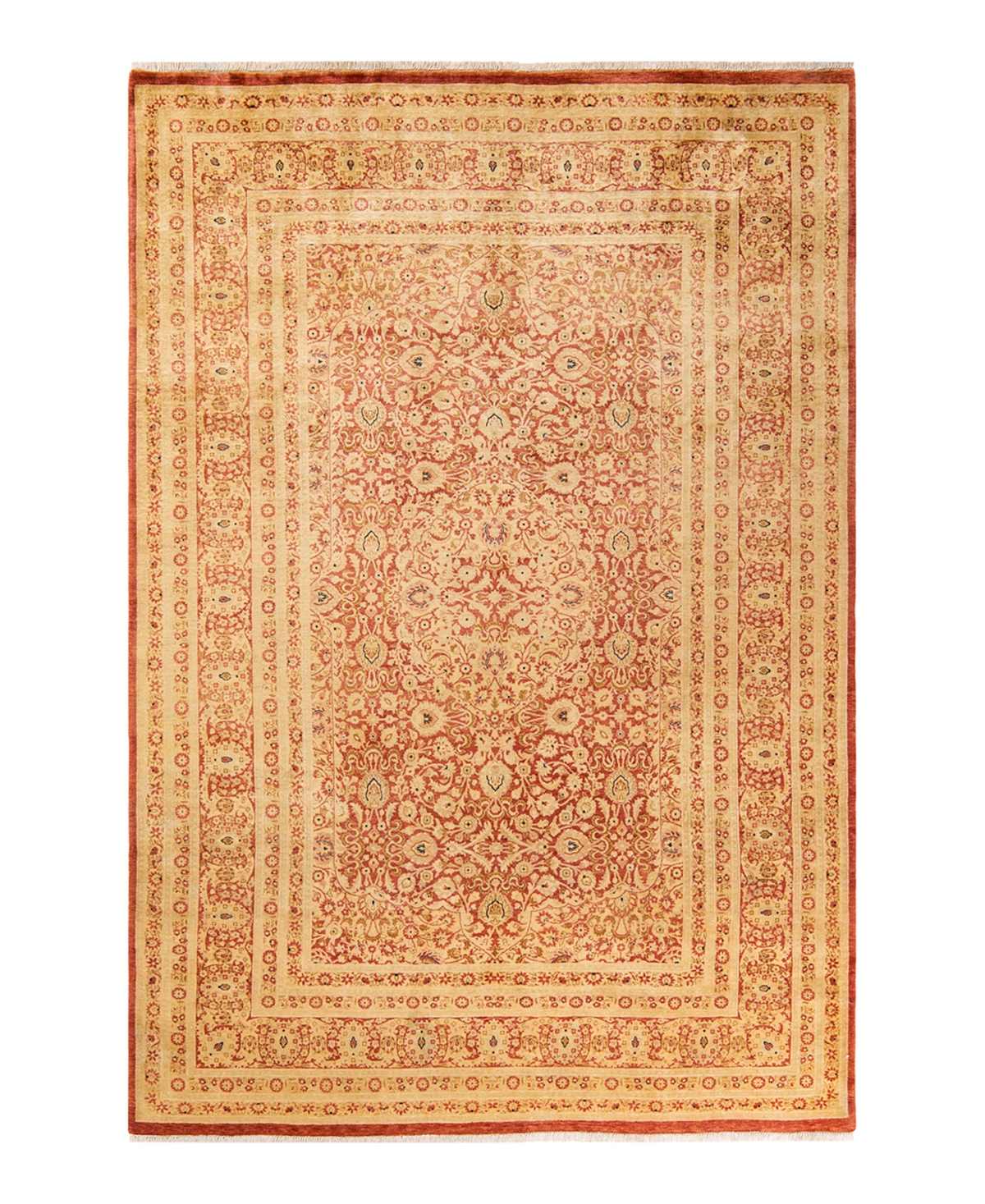 Closeout! Adorn Hand Woven Rugs Mogul M11604 6'2in x 9'1in Area Rug - Orange