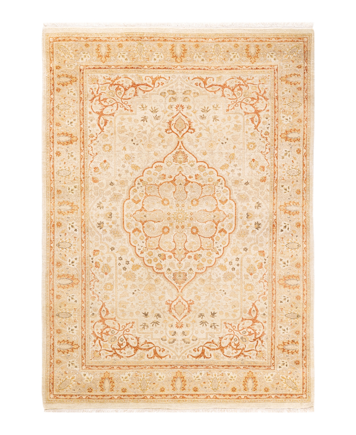Closeout! Adorn Hand Woven Rugs Mogul M15839 4'2in x 5'10in Area Rug - Ivory