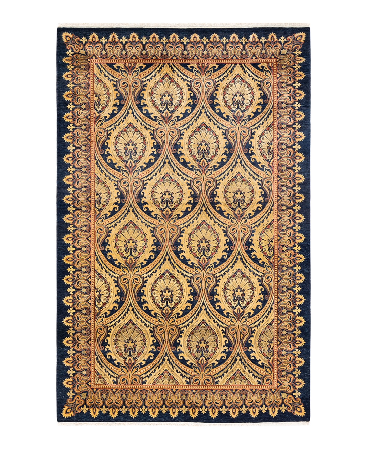 Closeout! Adorn Hand Woven Rugs Mogul M15433 5'3in x 8'4in Area Rug - Blue