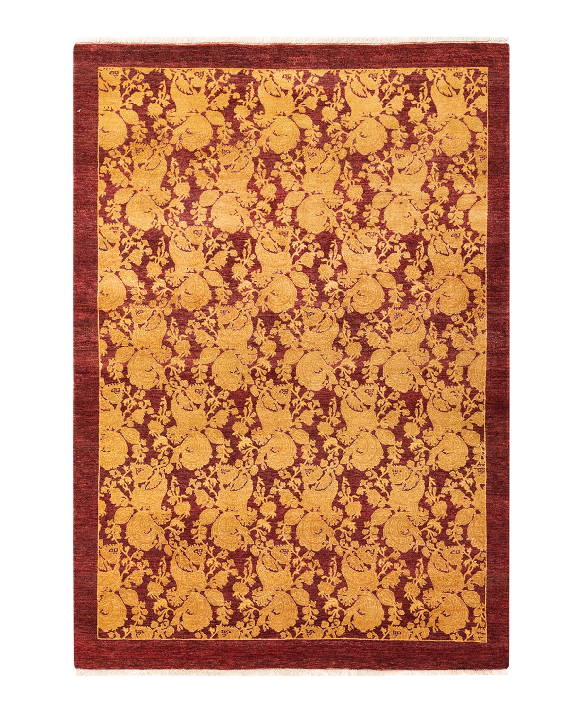 Closeout! Adorn Hand Woven Rugs Mogul M162260 4'3in x 6'2in Area Rug - Red