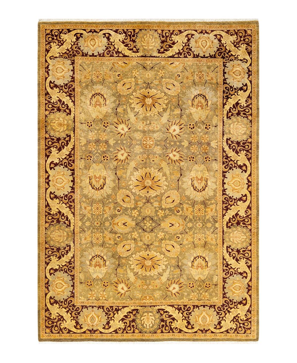 Closeout! Adorn Hand Woven Rugs Mogul M1660 6'2in x 9'1in Area Rug - Green