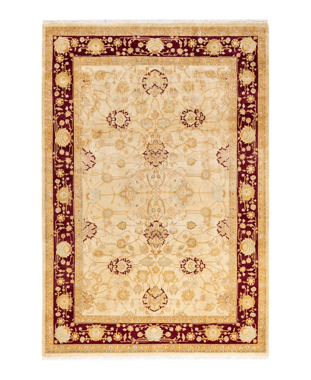 Closeout! Adorn Hand Woven Rugs Mogul M15034 6'1in x 9'1in Area Rug - Ivory