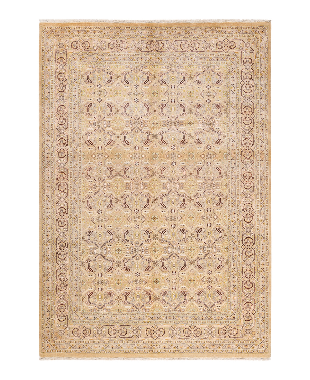 Closeout! Adorn Hand Woven Rugs Mogul M14043 6'2in x 9'2in Area Rug - Ivory