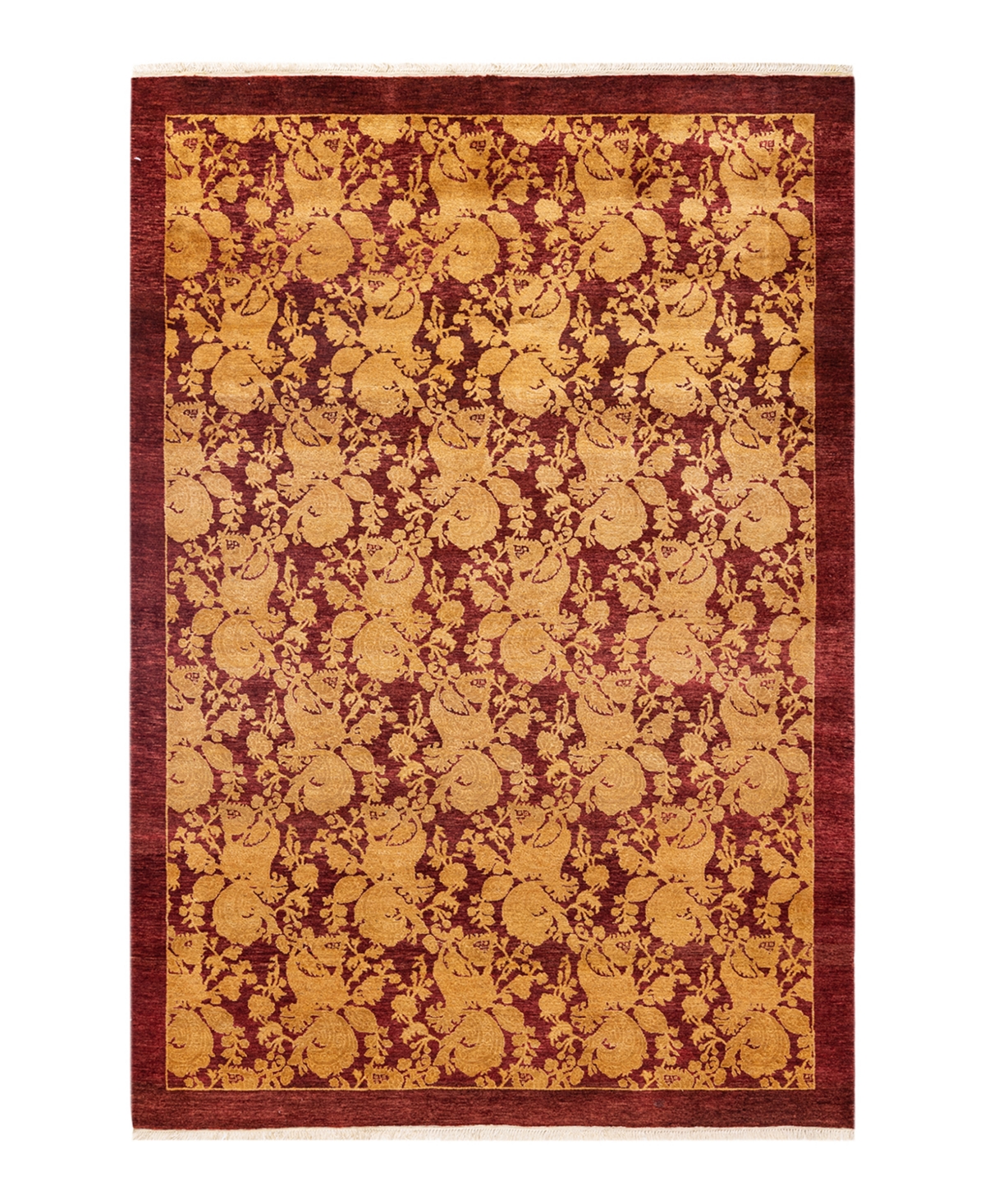 Closeout! Adorn Hand Woven Rugs Mogul M15671 4'2in x 6' Area Rug - Red