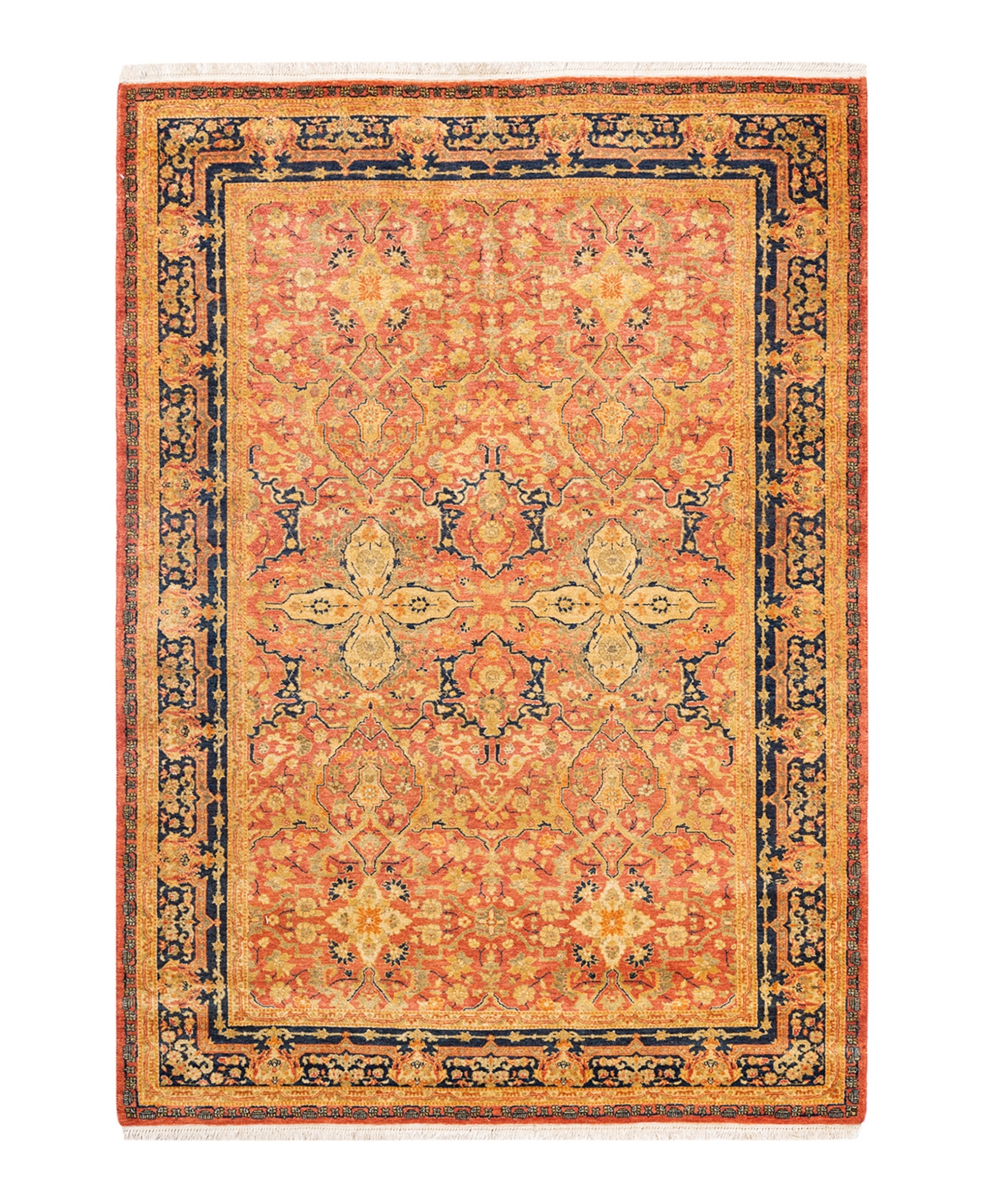Closeout! Adorn Hand Woven Rugs Mogul M15831 4'4in x 6'1in Area Rug - Orange