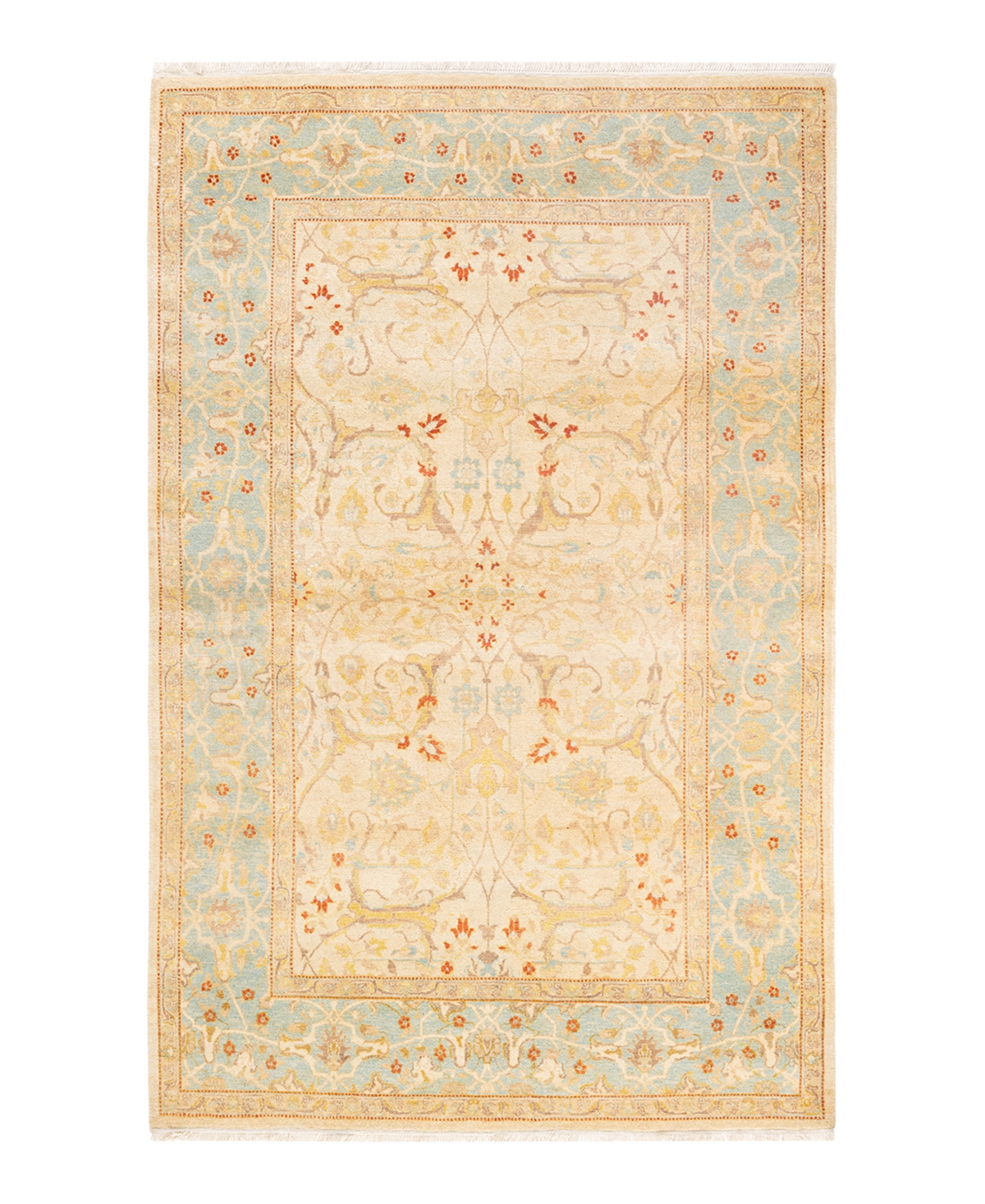 Closeout! Adorn Hand Woven Rugs Mogul M158930 4'2in x 6'6in Area Rug - Ivory