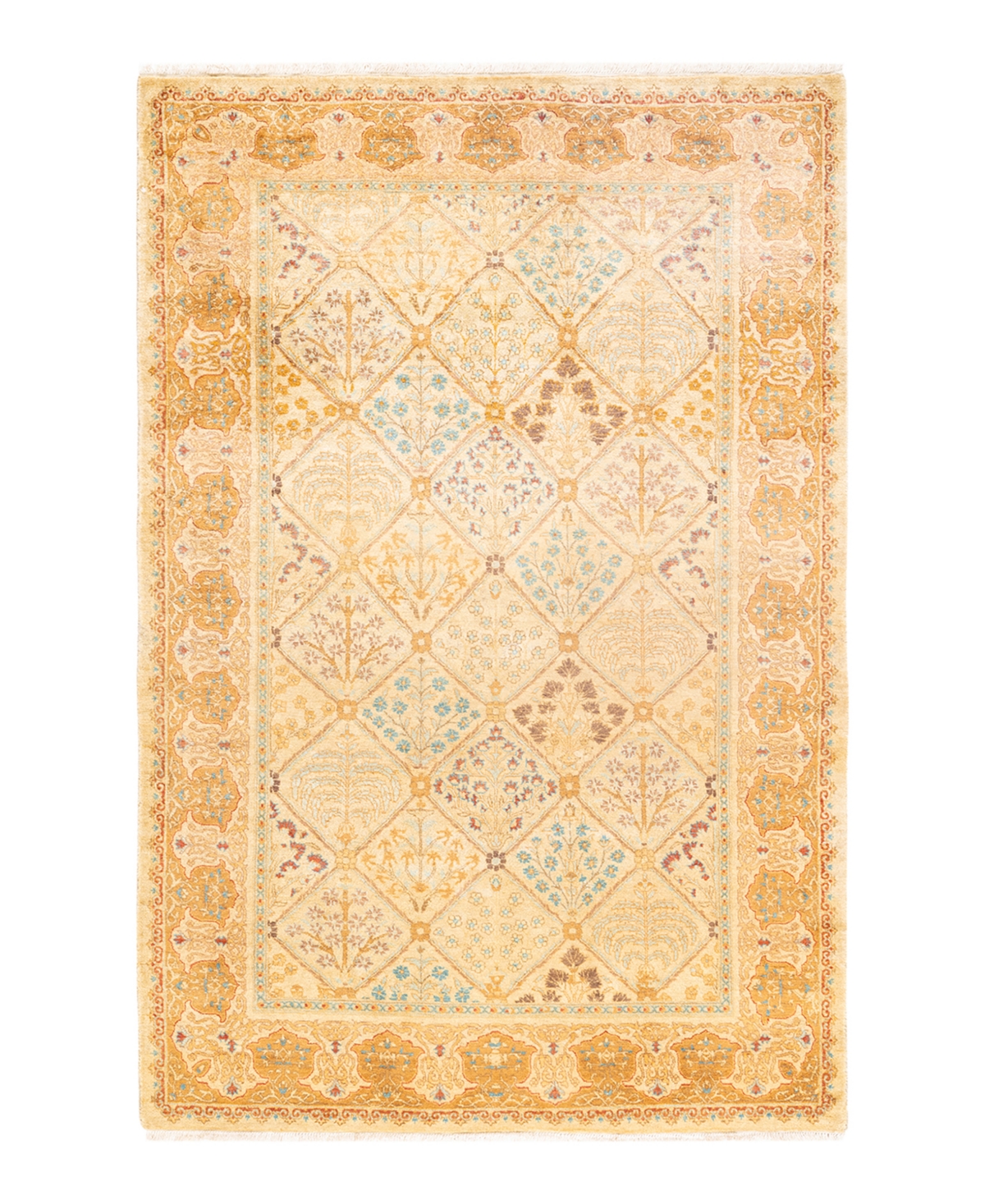 Closeout! Adorn Hand Woven Rugs Mogul M15038 4'2in x 6'5in Area Rug - Ivory