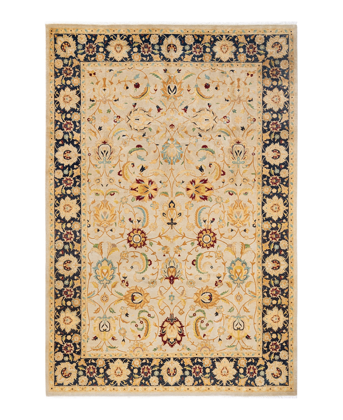 Closeout! Adorn Hand Woven Rugs Mogul M119566 6'2in x 9'2in Area Rug - Ivory