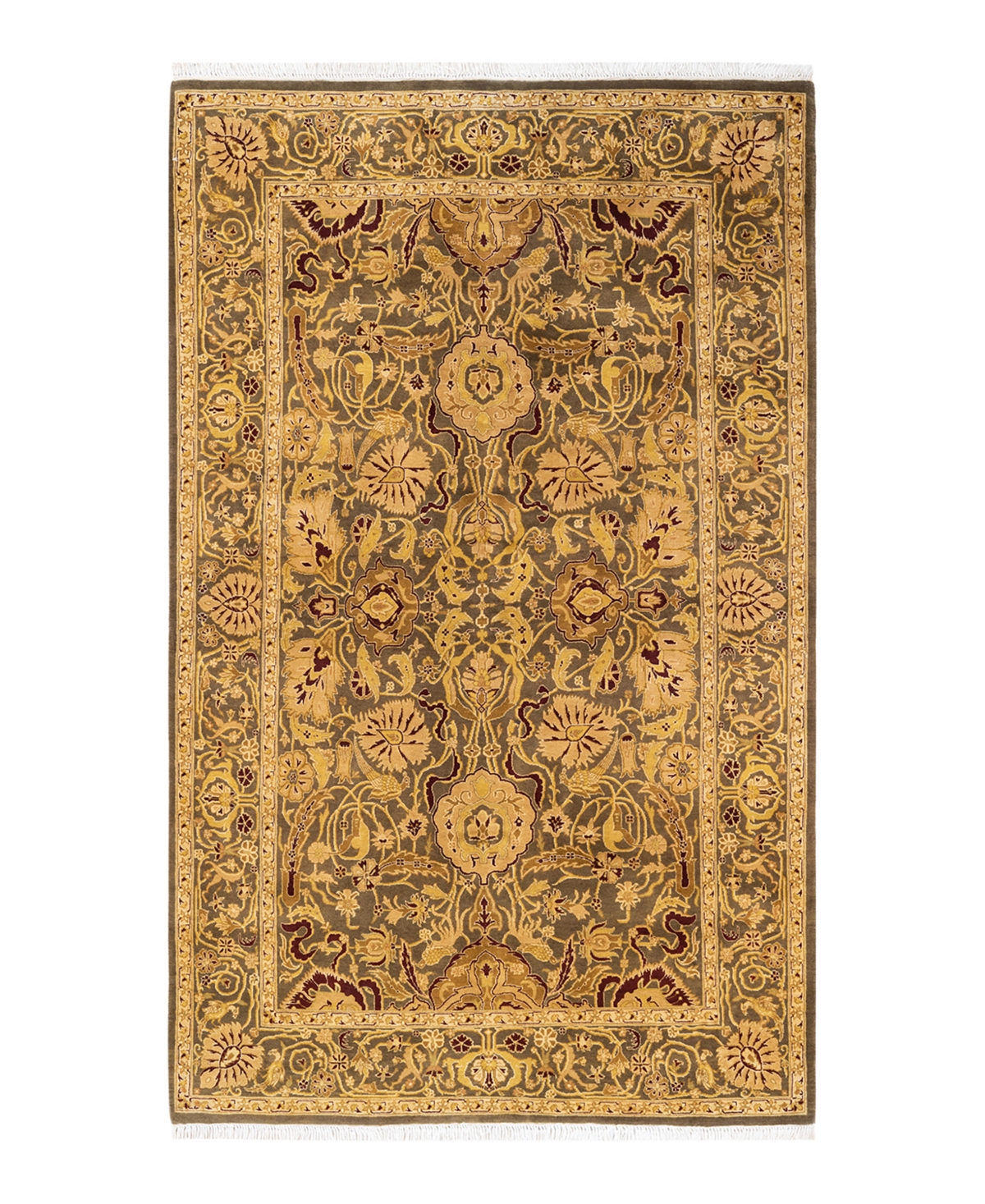 Closeout! Adorn Hand Woven Rugs Mogul M140481 4'7in x 7'6in Area Rug - Brown