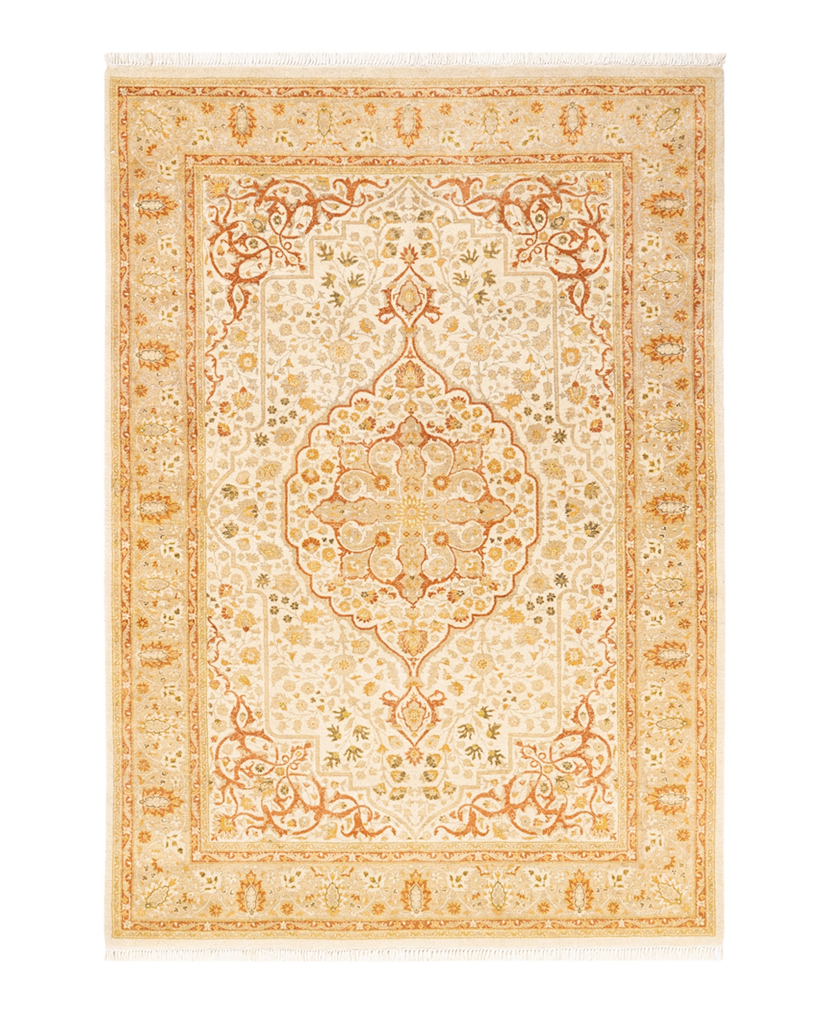 Closeout! Adorn Hand Woven Rugs Mogul M13462 4'9in x 6'10in Area Rug - Ivory