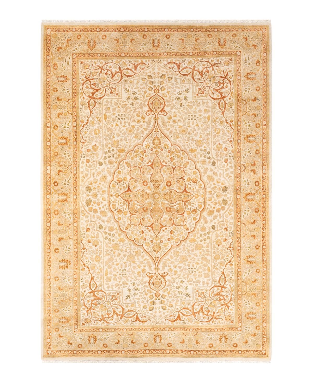 Closeout! Adorn Hand Woven Rugs Mogul M13238 6'2in x 9'4in Area Rug - Ivory