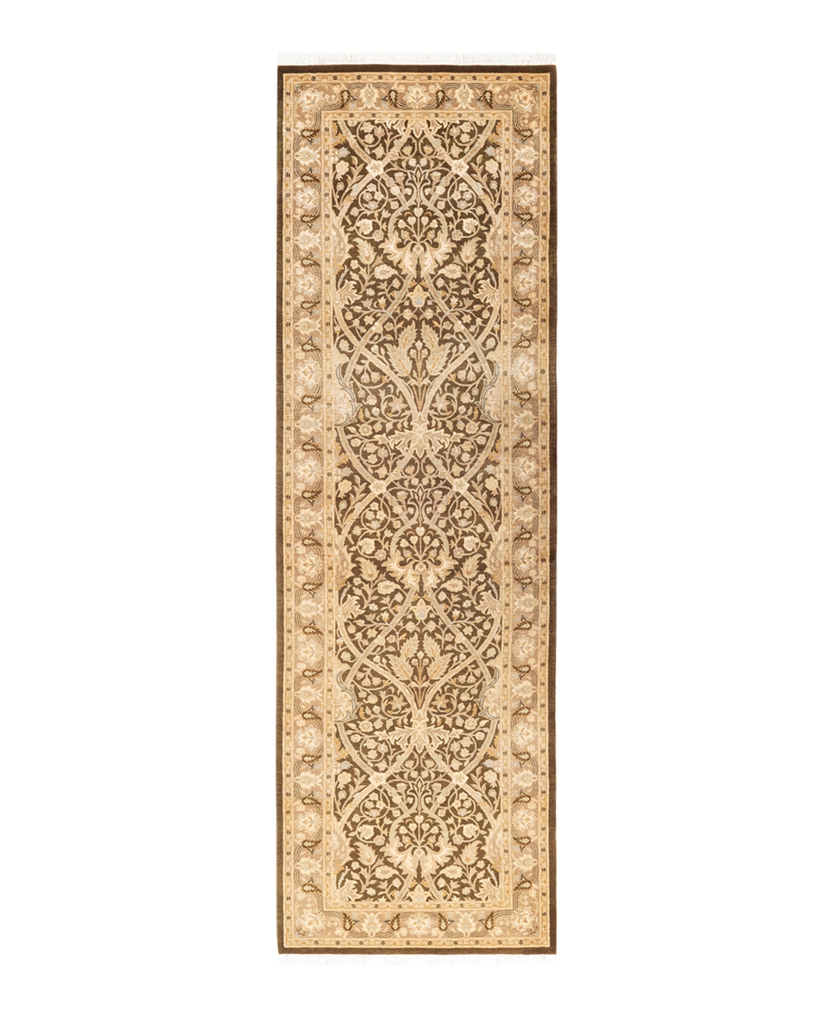 Closeout! Adorn Hand Woven Rugs Mogul M16632 2'6in x 8'10in Runner Area Rug - Brown
