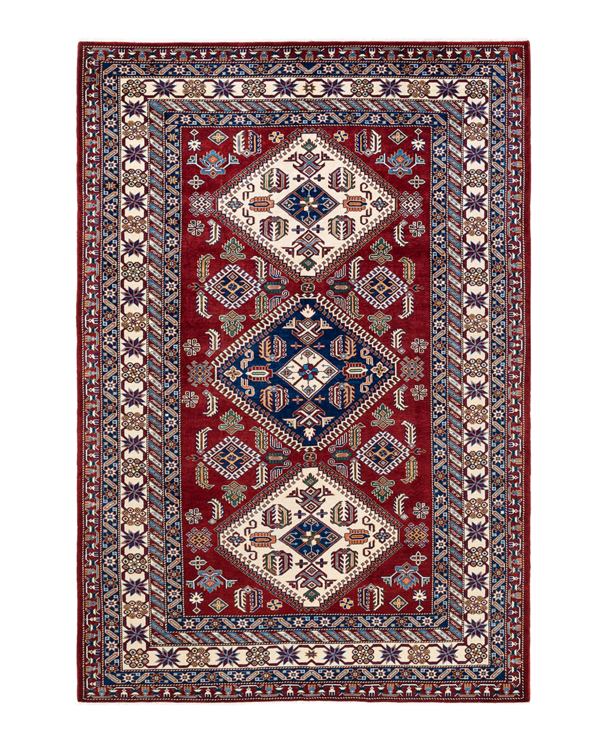 Adorn Hand Woven Rugs Tribal M184966 6'9in x 10' Area Rug - Red