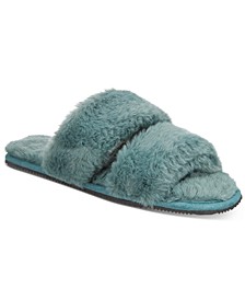 Women's Faux Fur Slide Boxed Slippers, Created for Macy's