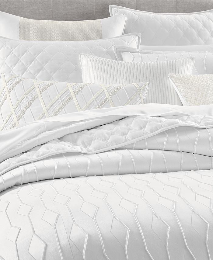 Hotel Collection Shifted Diamond Duvet Cover, King, Created for Macy's