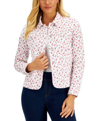 Charter Club - Women's Printed Denim Jacket