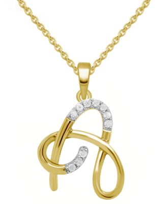 macy's gold initial necklace