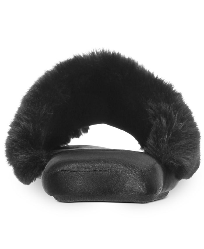 Macy's INC International Concepts FauxFur Slide Slippers & Eye Mask