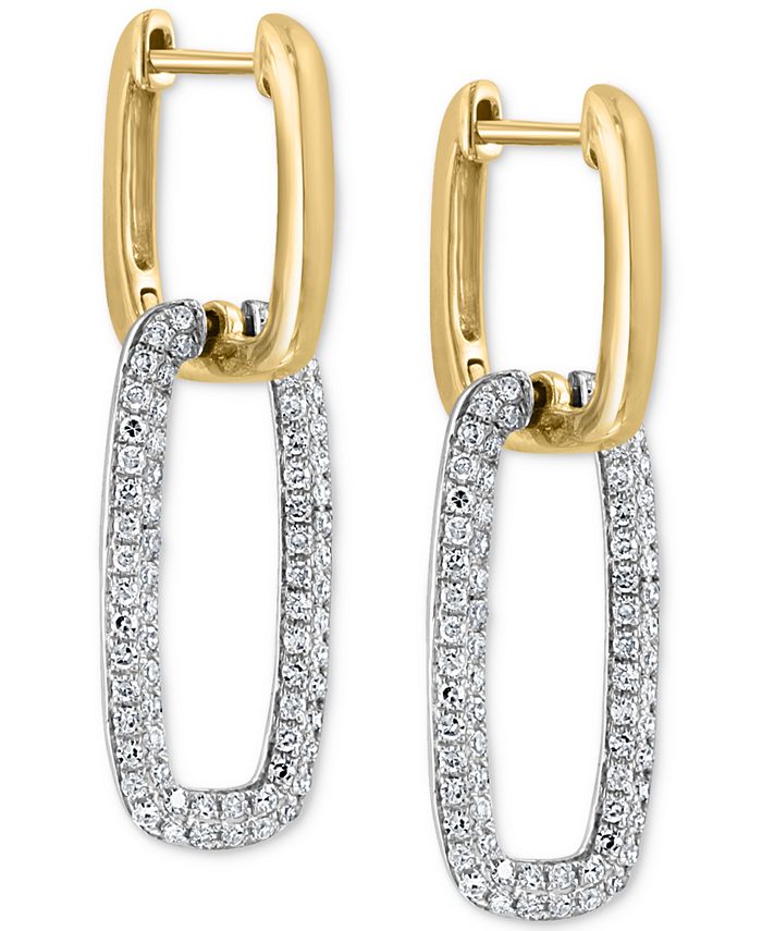 EFFY Collection EFFY® Diamond Pavé Link Drop Earrings (5/8 ct. t.w.) in