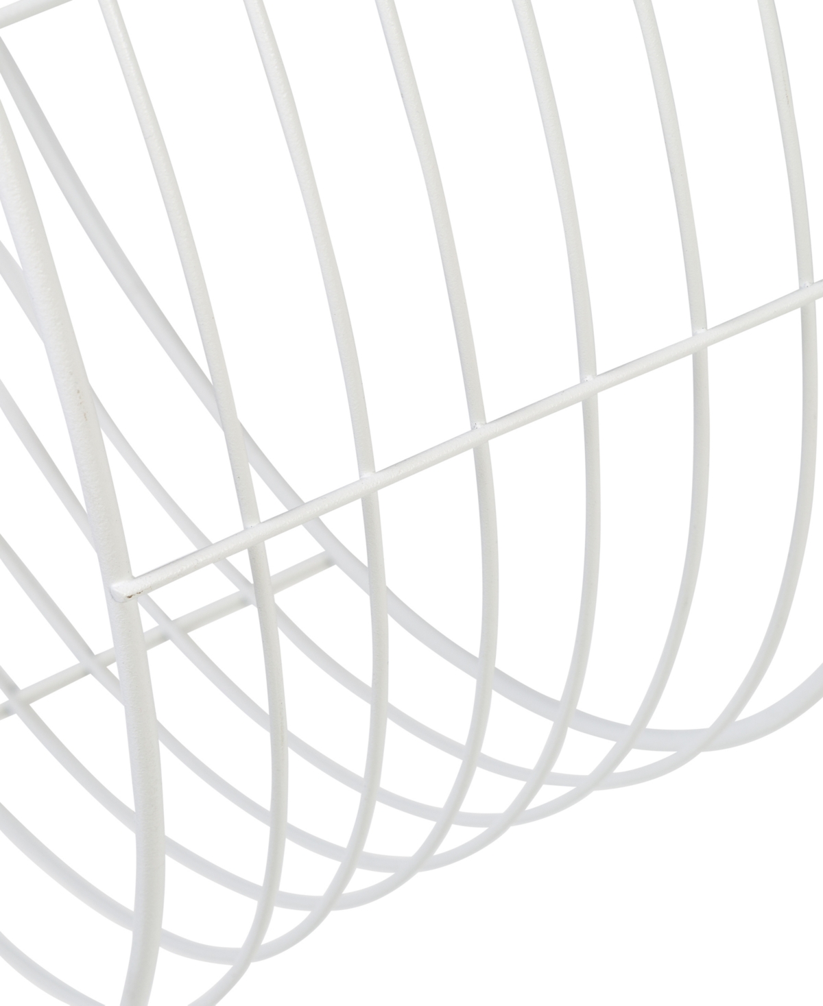Honey Can Do Floating Circular Decorative Metal Wall Shelf In White