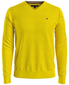 Men's Signature Solid V-neck Sweater