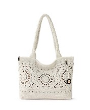 ACMEDE Women Handbag Summer Fashion Woven Rattan Straw Cross Body Bag Top Handle Beach Handbags Beige-White