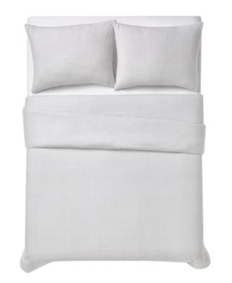 Herringbone 2 Piece Flannel Comforter Set, Twin XL