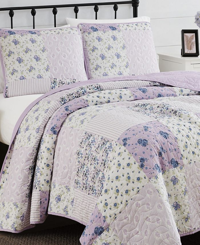 Macy's Cannon Elissa Patchwork 3 Piece Quilt Set, King Macy's