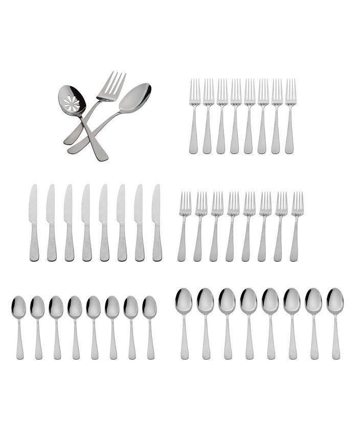 Kitchinox Alton Bay Satin Set, 43 Pieces & Reviews Flatware Dining