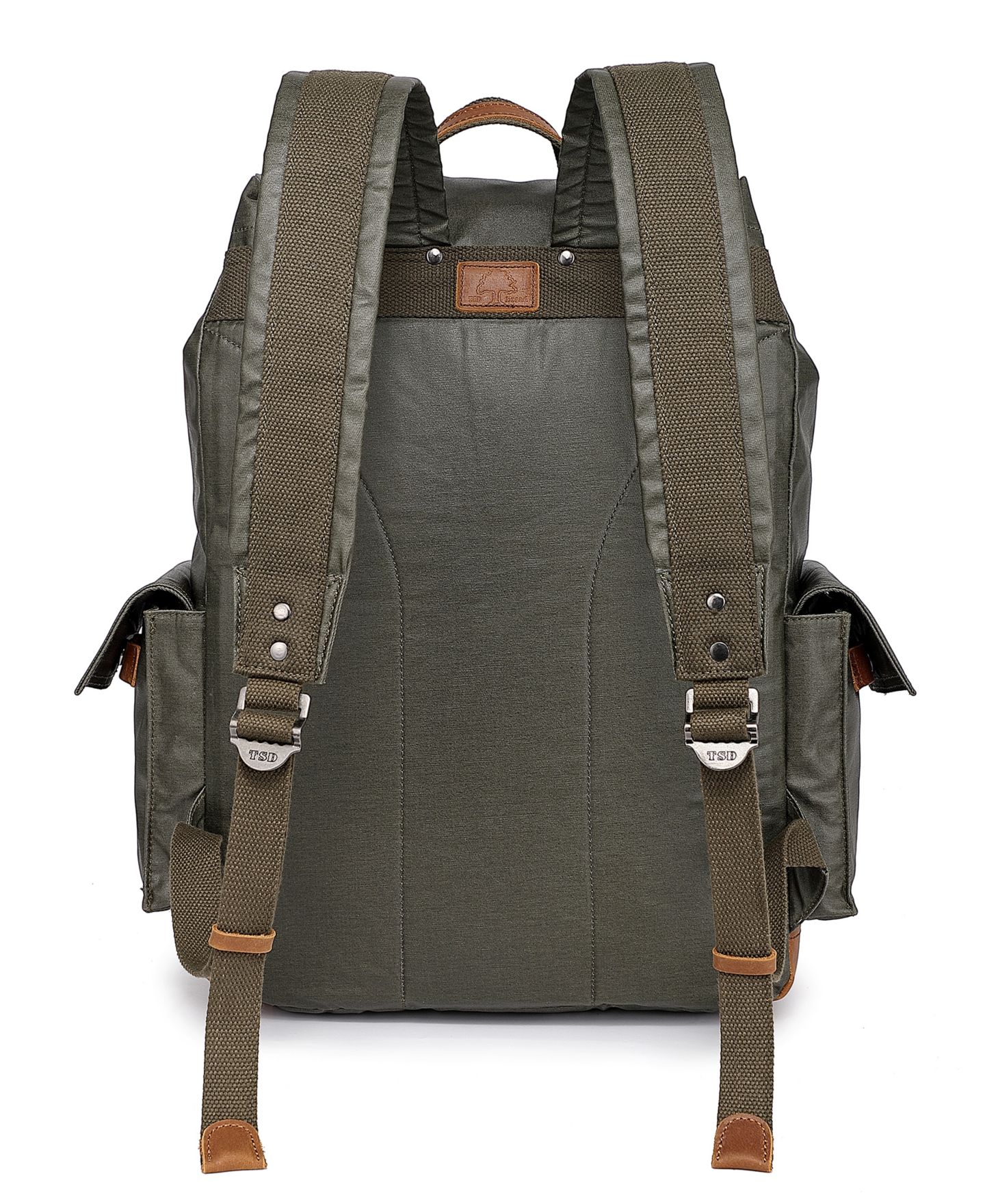 Рюкзак TSD BRAND Urban Light Traveller Canvas, цвет: Армейский зелёный — фото 5
