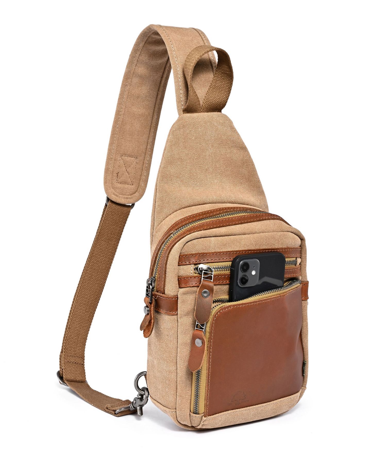 Женская сумка TSD BRAND Torreya Canvas Sling, цвет: Хаки — фото 6