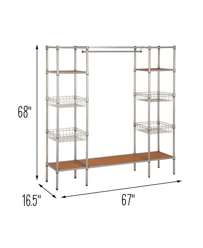 Honey Can Do Freestanding Steel Closet with Basket Shelves Macy's