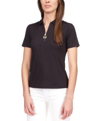 michael kors zip polo