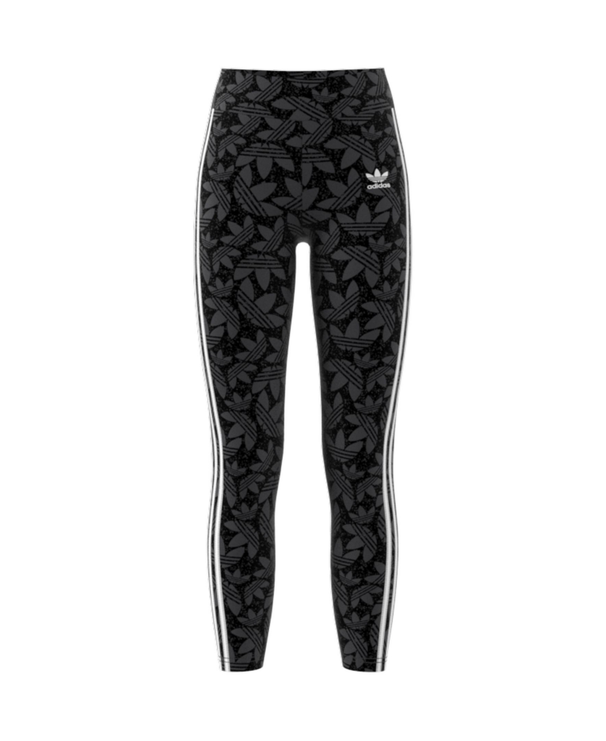 Adidas Originals Big Girls High-waisted Allover Print Tights In Carbon ...